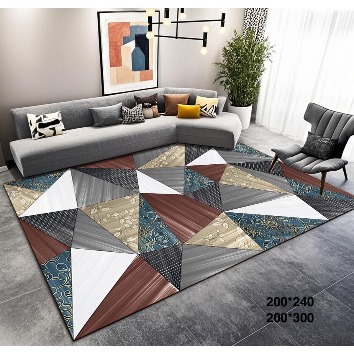 GENERICO - alfombra decorativa estilo 3d -200x240cm