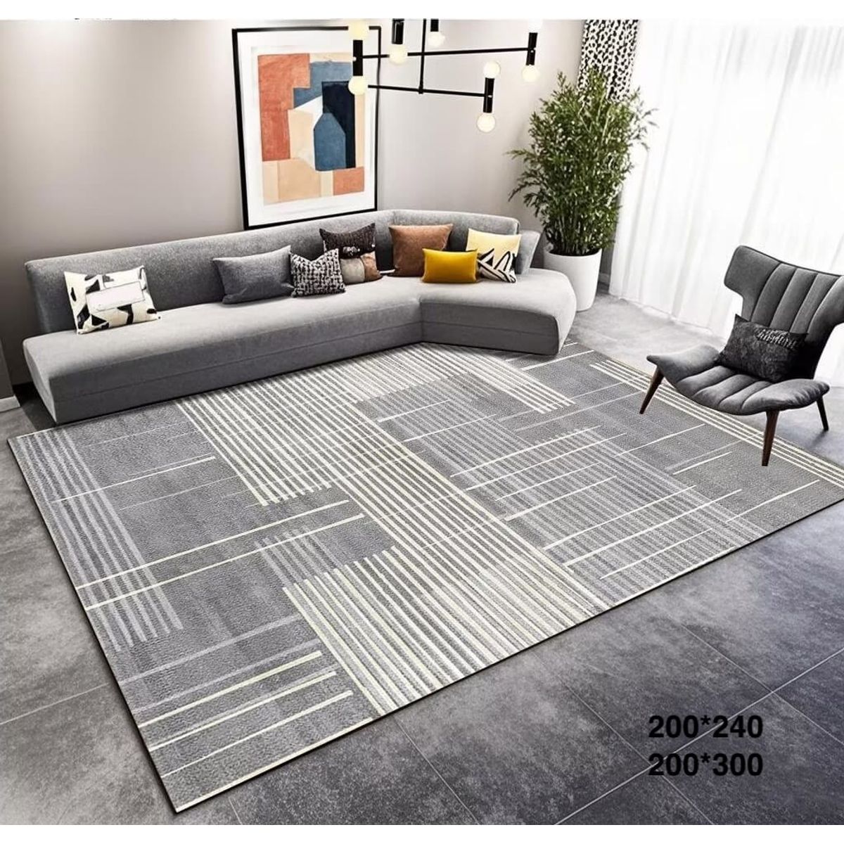 GENERICO - alfombra decorativa estilo 3d -200x240cm