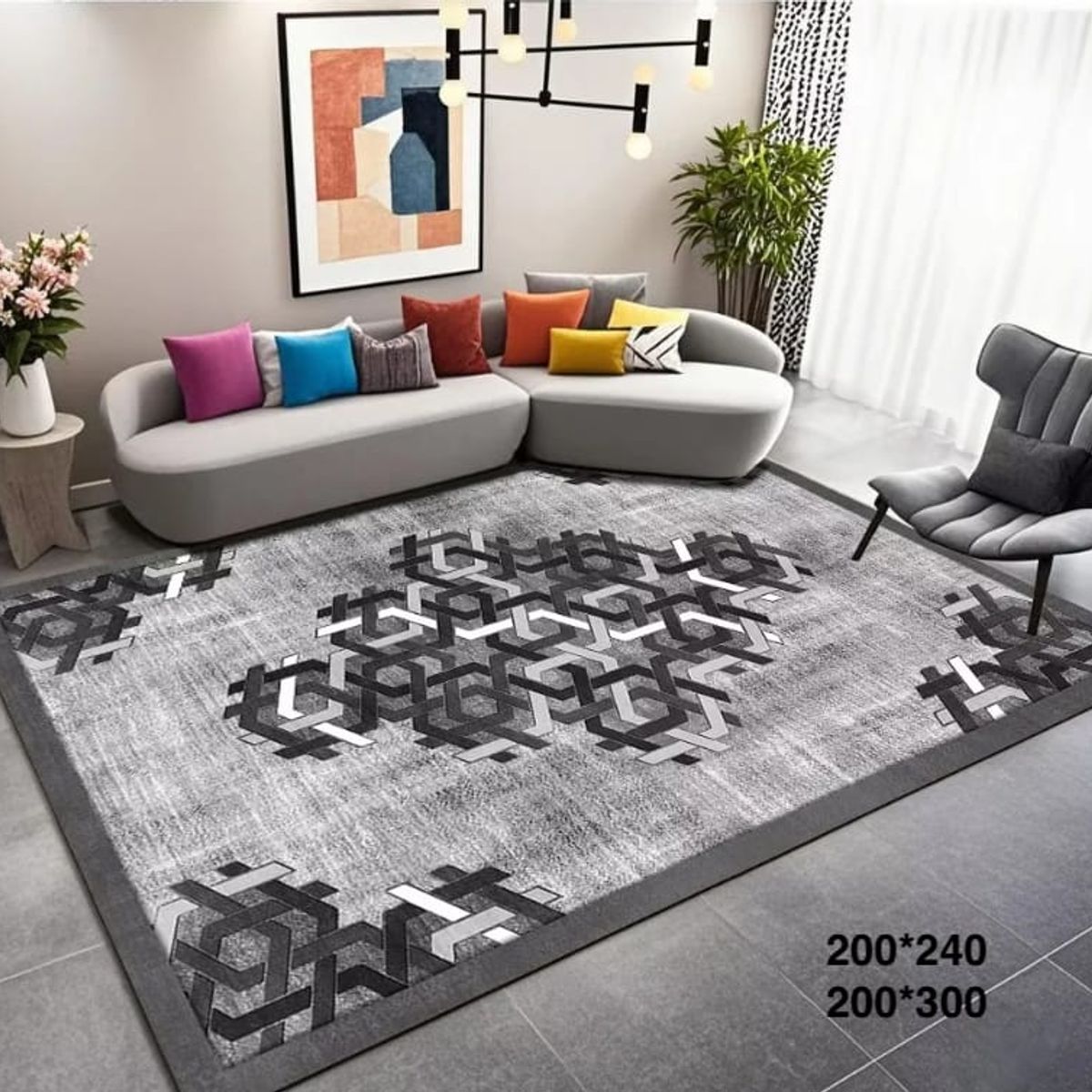 GENERICO - alfombra decorativa estilo 3d -200x240cm