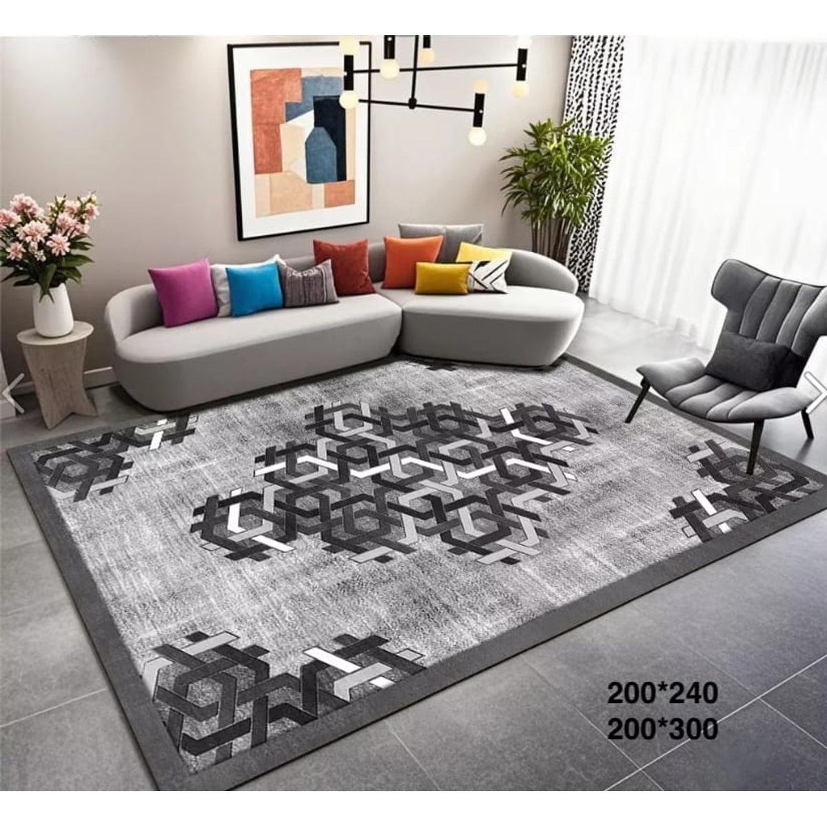 GENERICO - alfombra decorativa estilo 3d -200x240cm