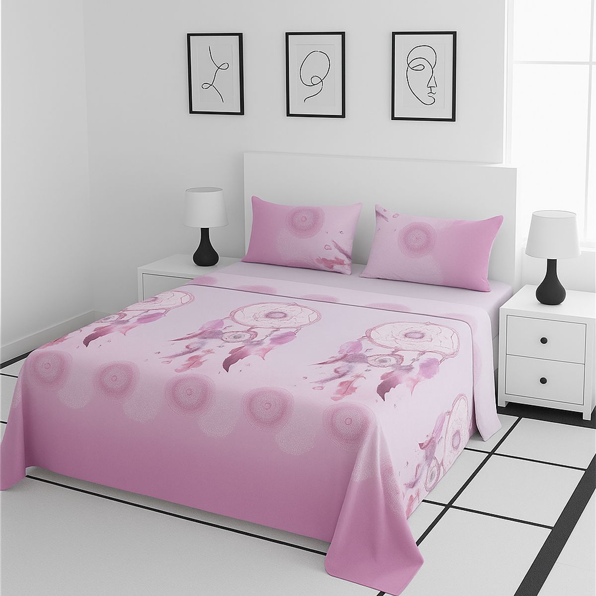 ARMONIA - estilo 770 juego de sábanas 2 plazas clásicas 144 hilos