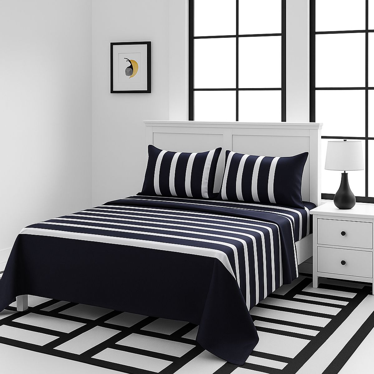 ARMONIA - Juego sábanas modelo 764 clásicas 2 plazas 144 hilos