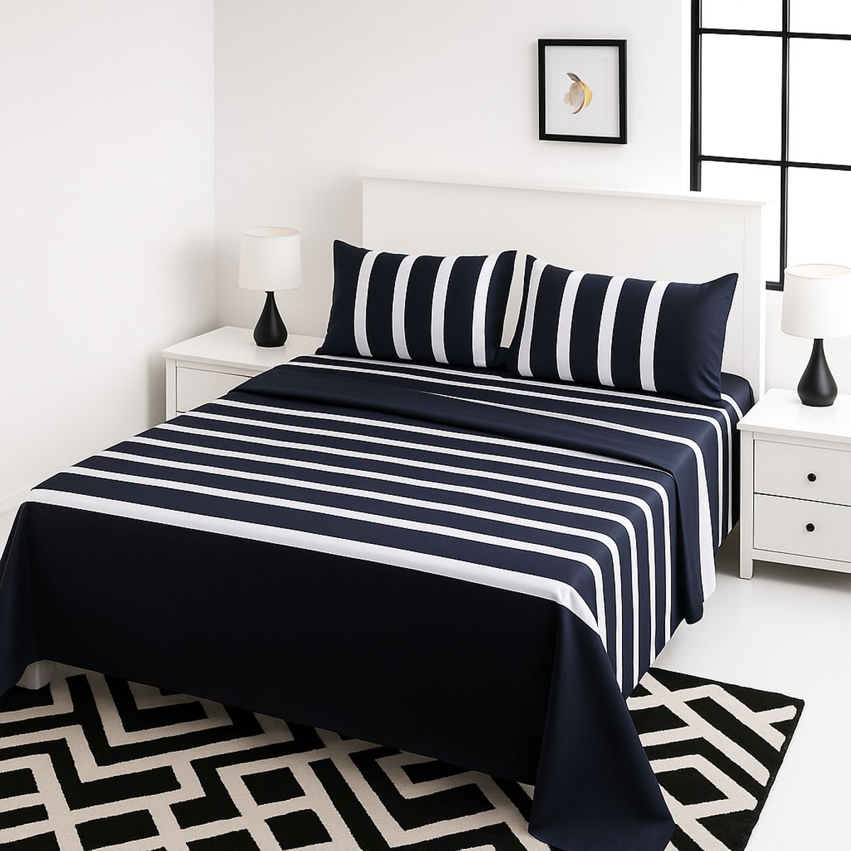 ARMONIA - Juego sábanas modelo 764 clásicas 2 plazas 144 hilos