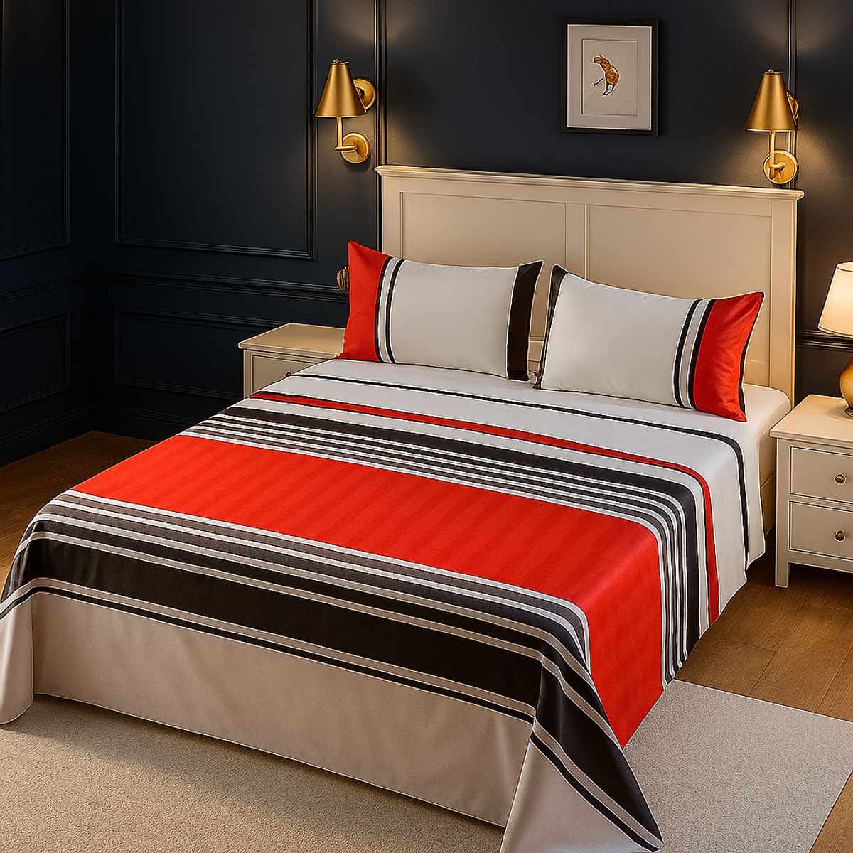 ARMONIA - Juego sábanas modelo 764 clásicas 2 plazas 144 hilos