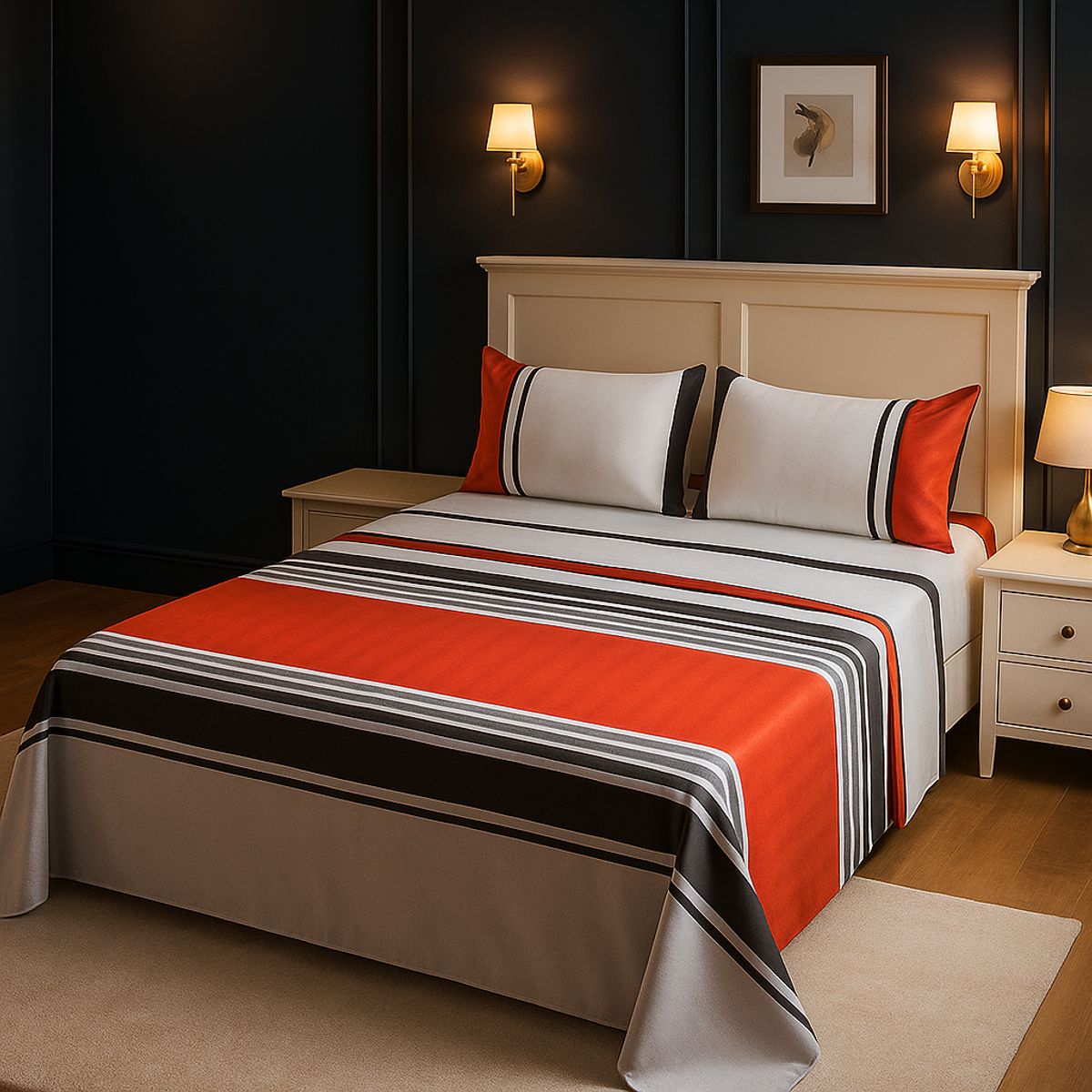 ARMONIA - Juego sábanas modelo 764 clásicas 2 plazas 144 hilos