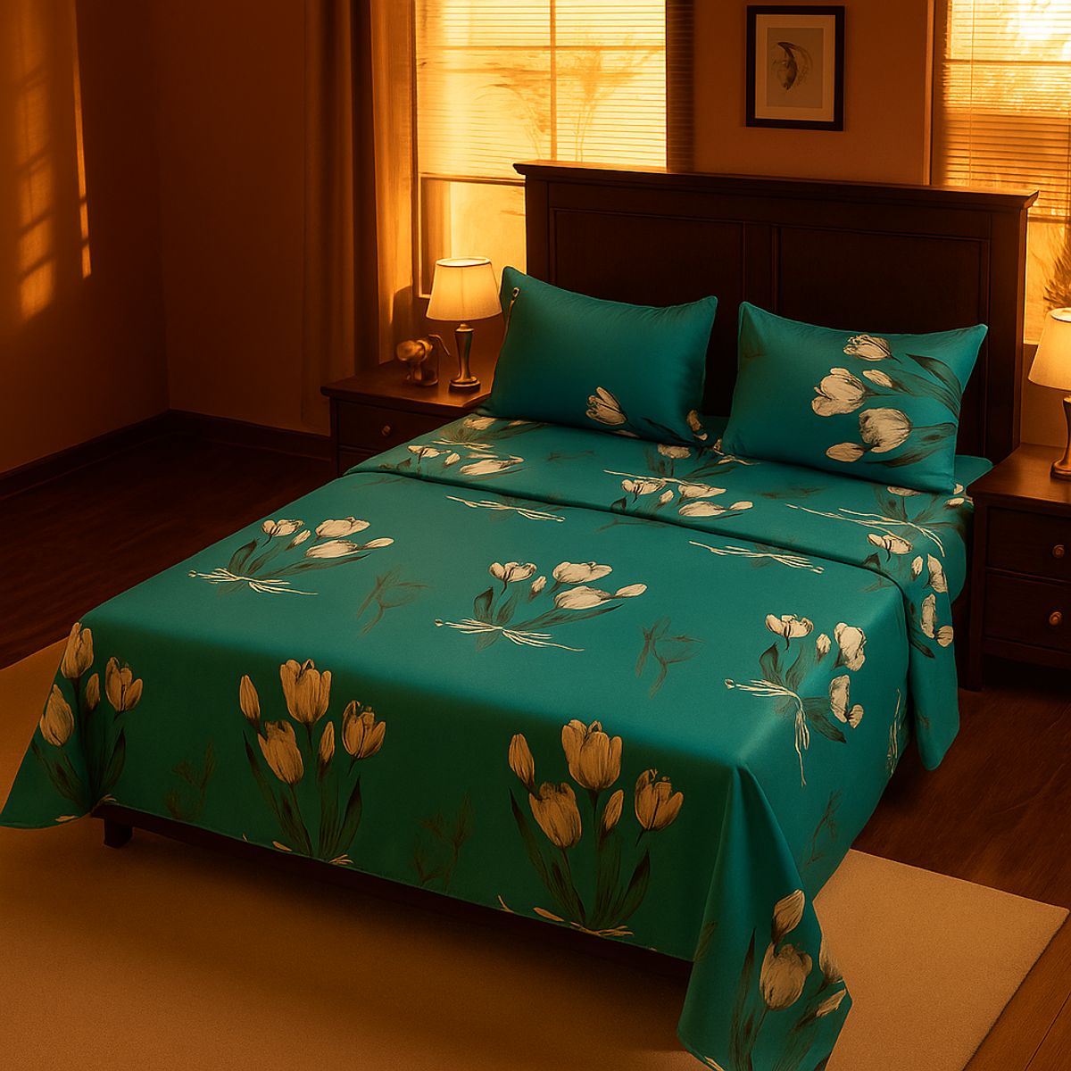 ARMONIA - diseño 763 juego de sábanas 2 plazas clásicas 144 hilos