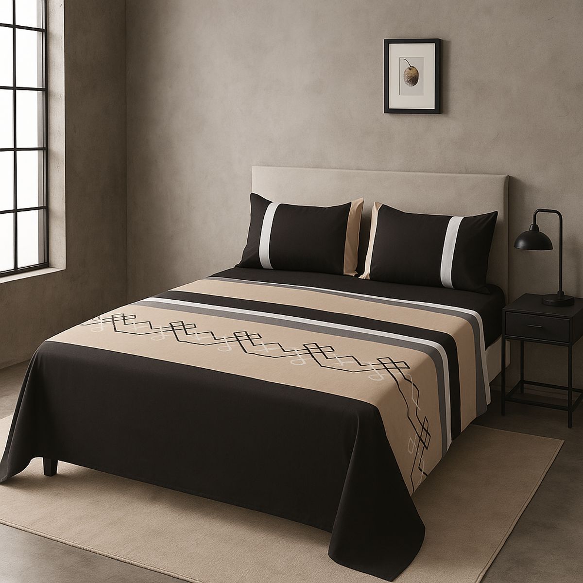 ARMONIA - Juego sábanas versión 762 clásicas 2 plazas 144 hilos