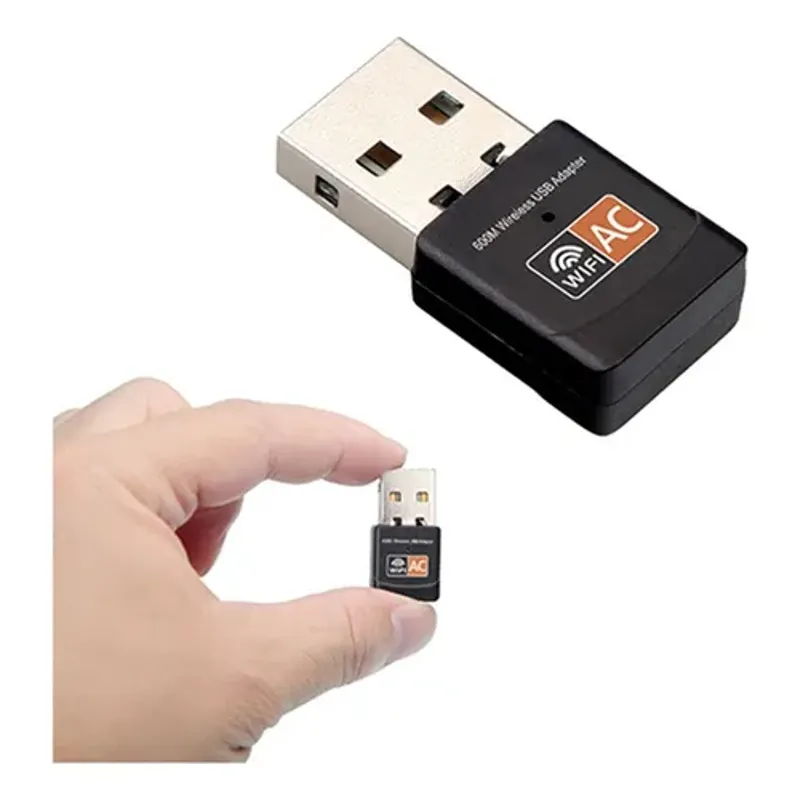 GENERICO - Adaptador/antena Wifi Usb Dual Band 2.4g Y 5g 600 Mbps