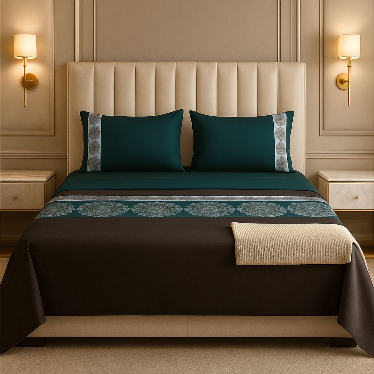 ARMONIA - Sábanas clásicas 2 plazas diseño 770 144 hilos