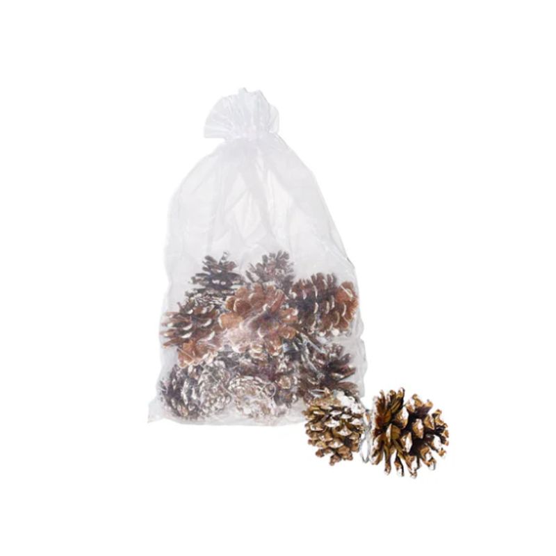 GENERICO - Bolsa de piña de pino artificial colgante 12pcs