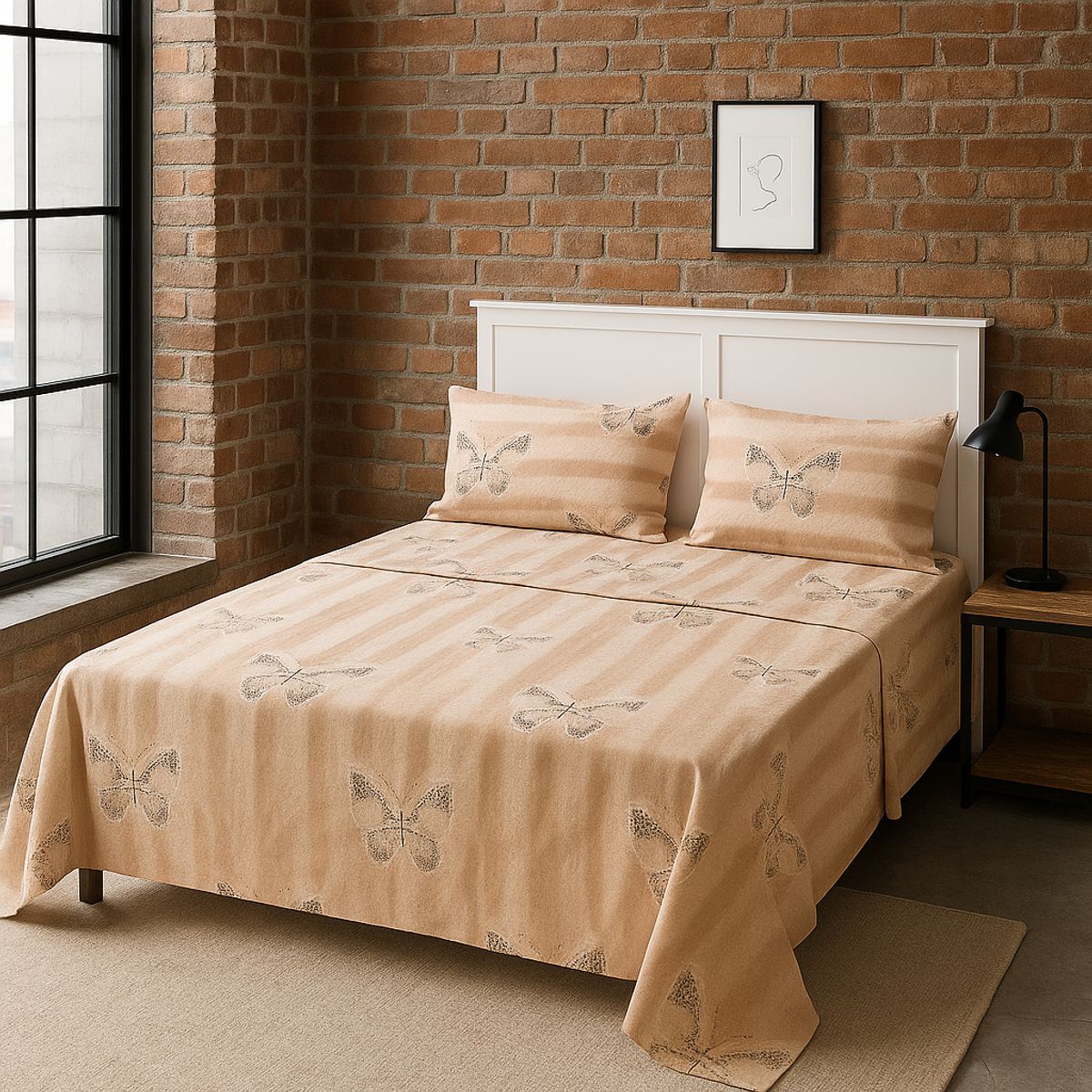 ARMONIA - Juego de sábanas 2 plazas 144 hilos clásicas modelo 770