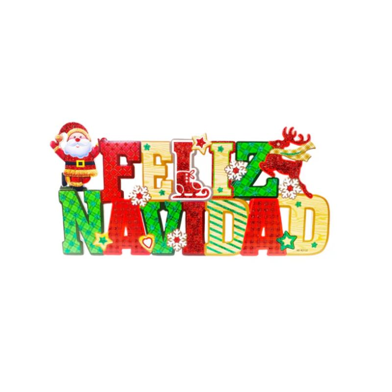 GENERICO - Adorno colgante FELIZ NAVIDAD