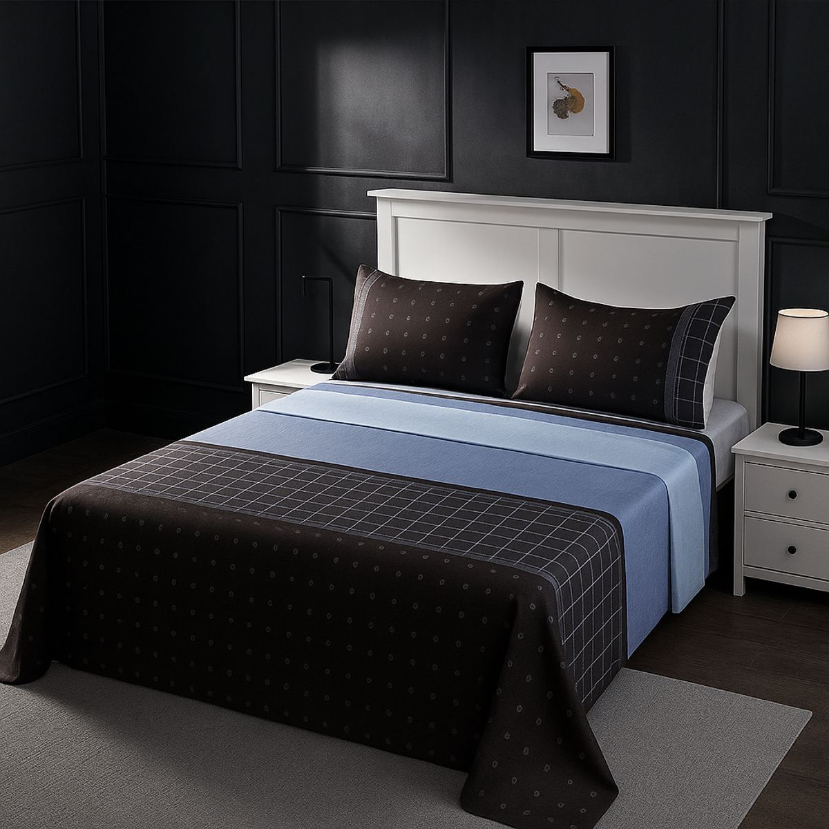 ARMONIA - tipo 762 juego de sábanas 2 plazas clásicas 144 hilos