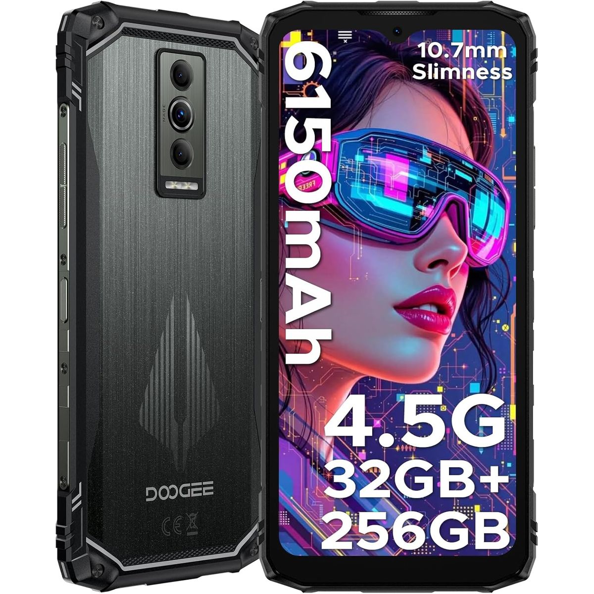 DOOGEE - DOOGEE Blade10 PRO Energy Celular 32GB+256GB 50MP Smartphone-black