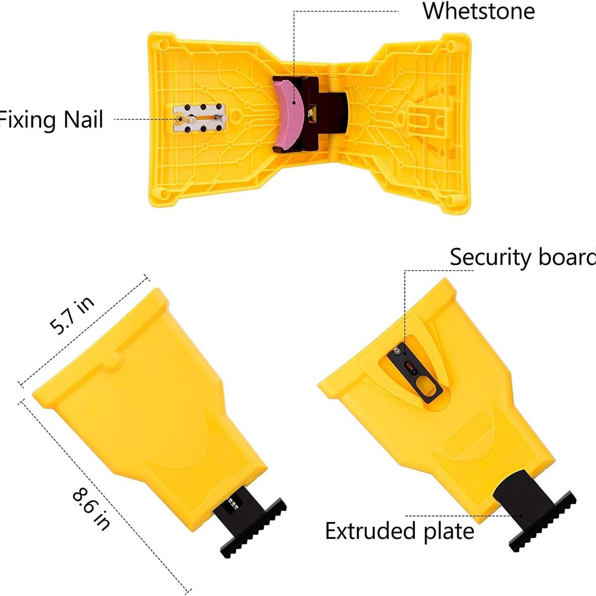 KUANGYE - Afilador Amolador De Cadena Motosierra Sierra + 4 Piedra