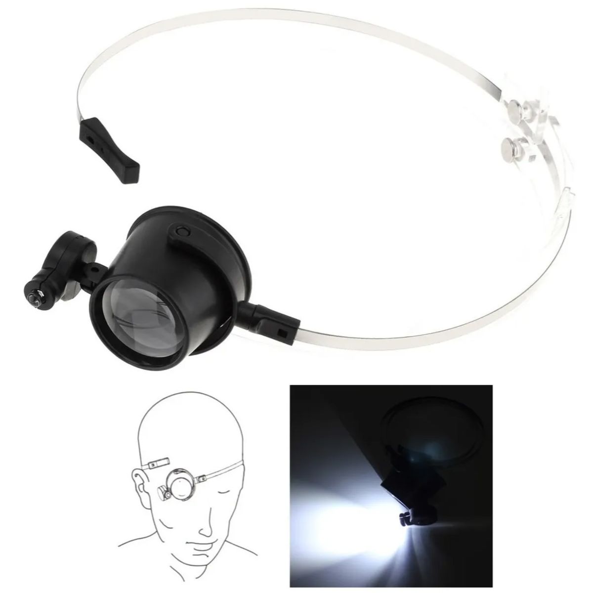 GENERICO - Lupa Joyero Relojero 15x Luz Led