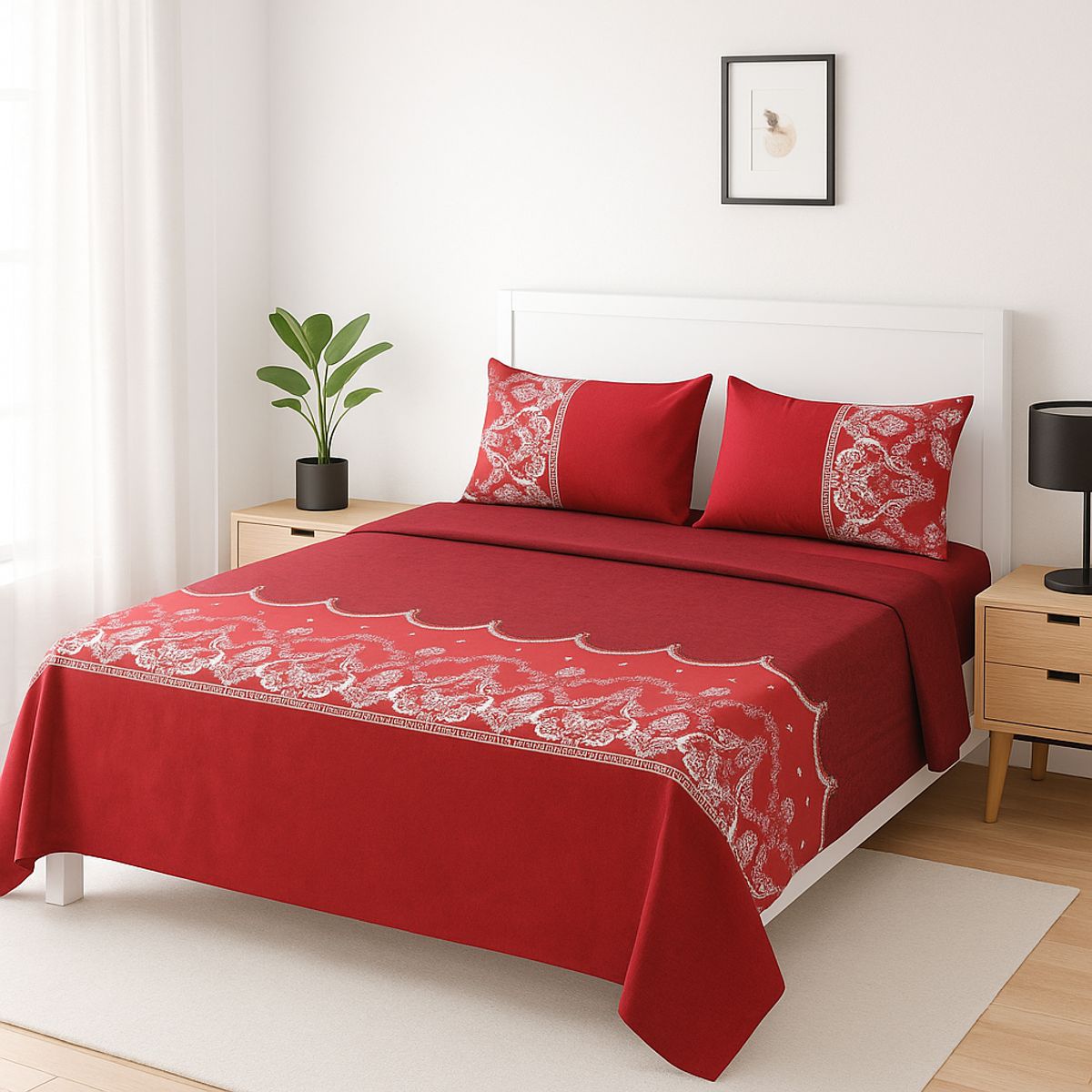 ARMONIA - Juego sábanas clásicas formato 775 144 hilos 2 plazas