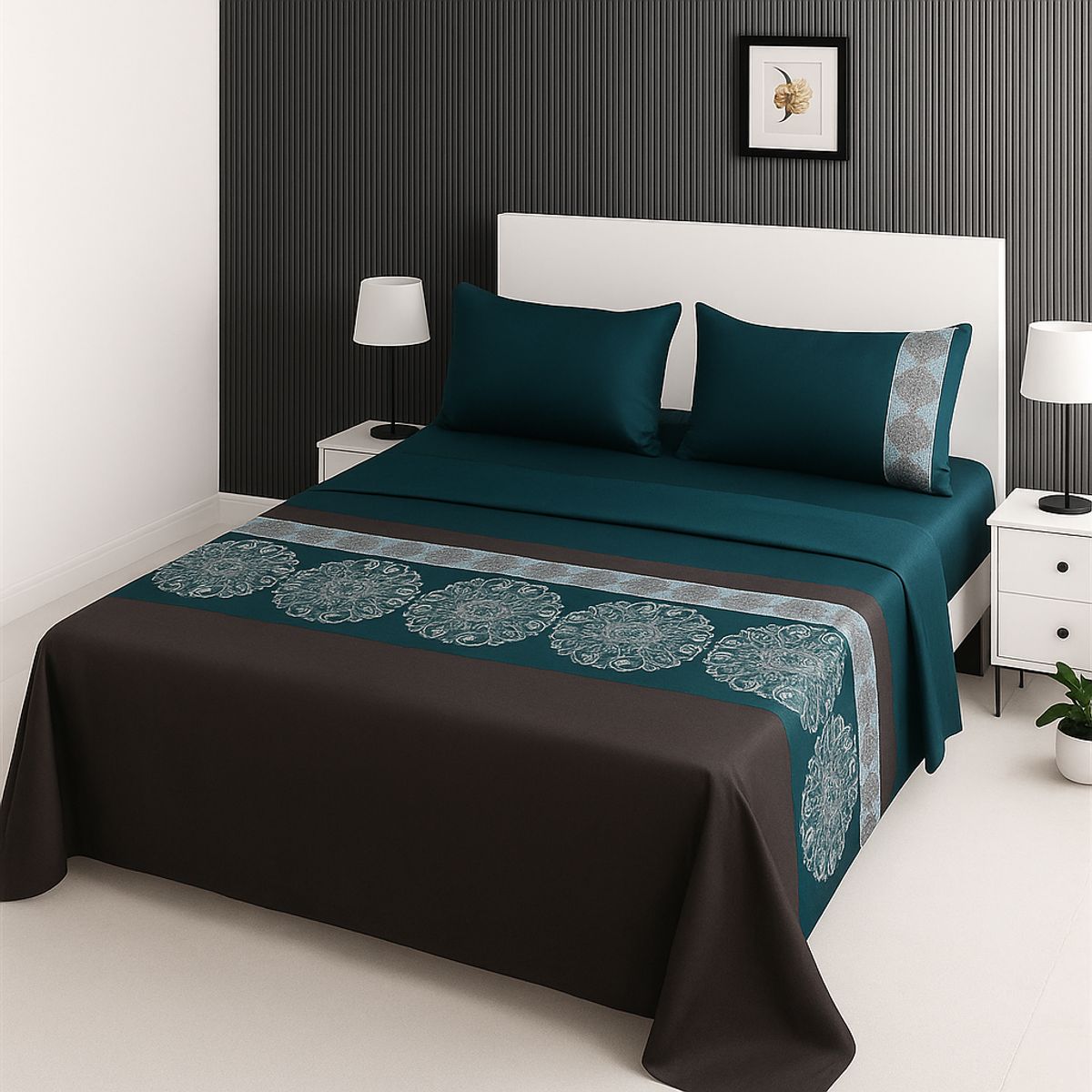 ARMONIA - diseño 770 sábanas 144 hilos 2 plazas clásicas