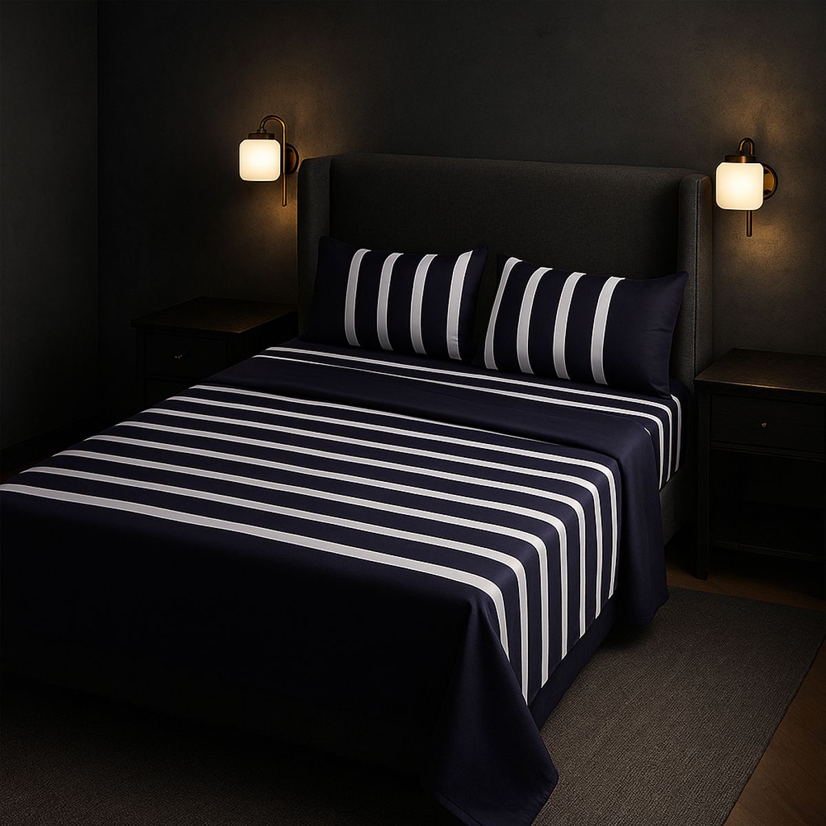 ARMONIA - diseño 763 juego de sábanas 2 plazas clásicas 144 hilos