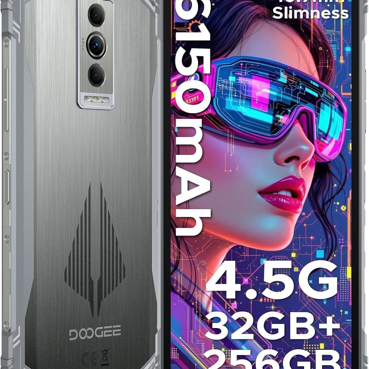DOOGEE - DOOGEE Blade10 PRO Energy Celular 32GB+256GB 50MP Smartphone-silver