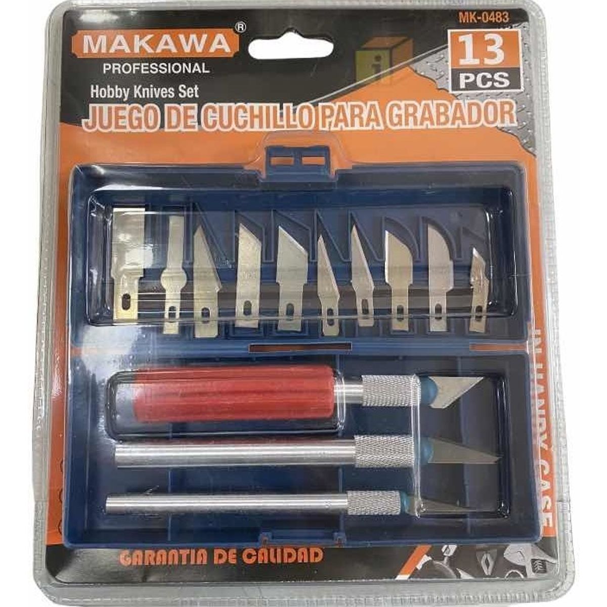GENERICO - Set Bisturi Cuchillos Cartoneros Maqueteria 13 Pcs