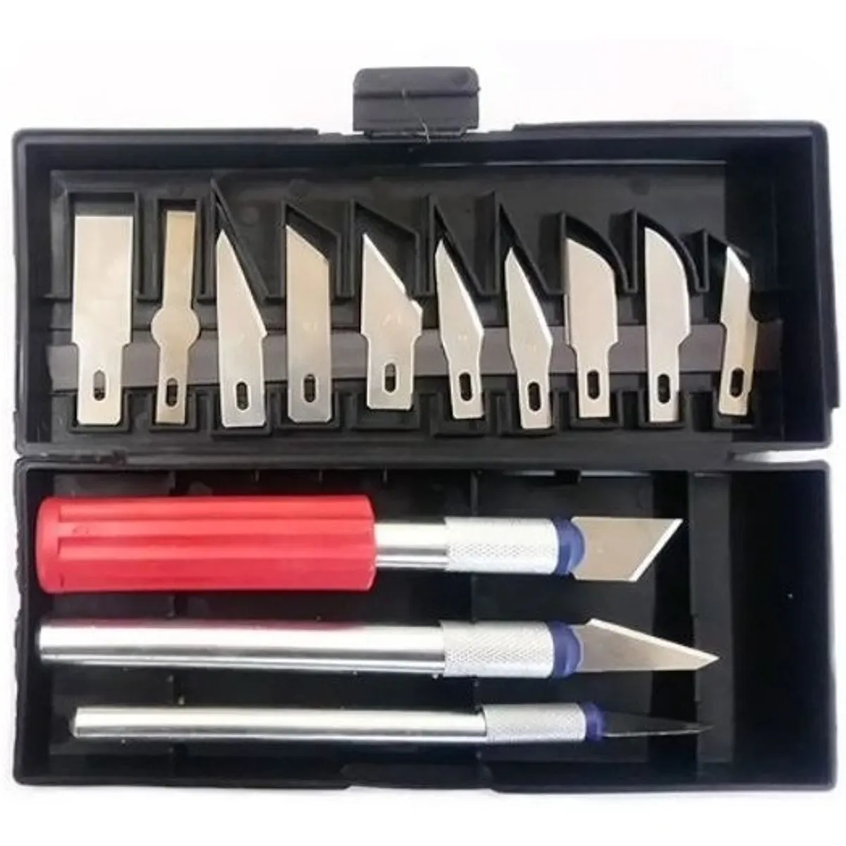 GENERICO - Set Bisturi Cuchillos Cartoneros Maqueteria 13 Pcs