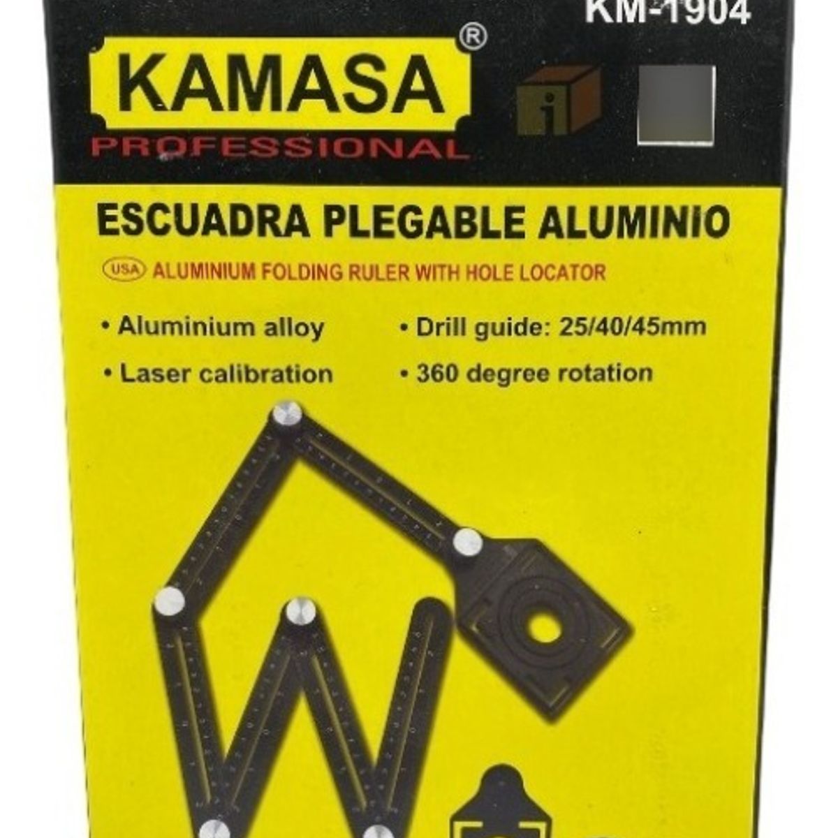 GENERICO - Escuadra Plegable Profesional Aluminio Kamasa