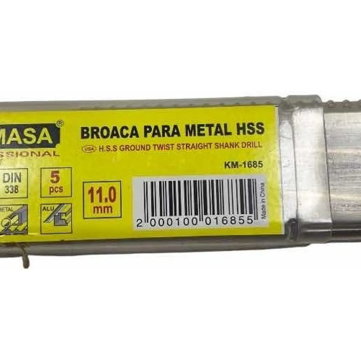 GENERICO - 5 Broca Para Metal Hss 11mm