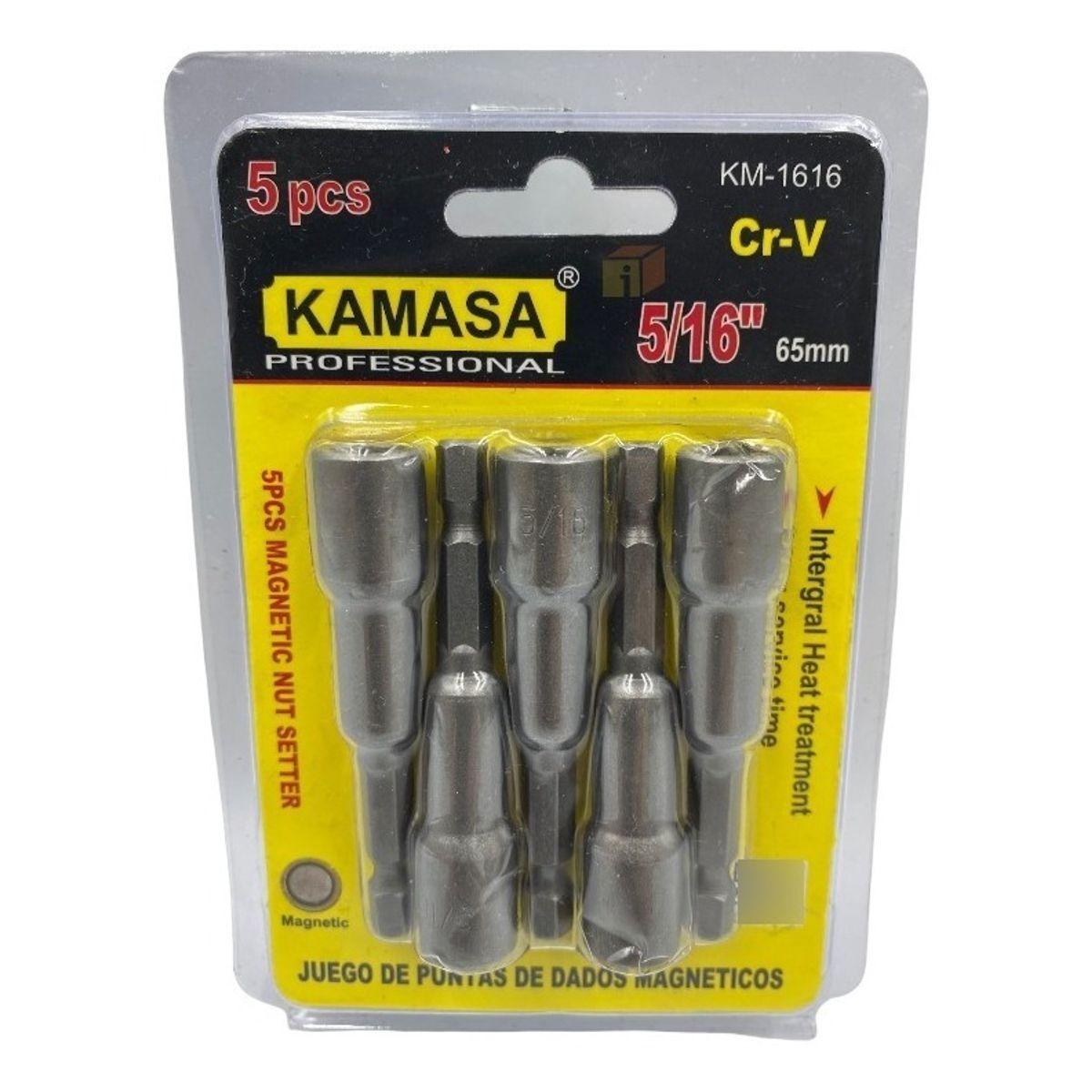 GENERICO - 5 Puntas Magneticas 8mm 516 Pulgadas Kamasa
