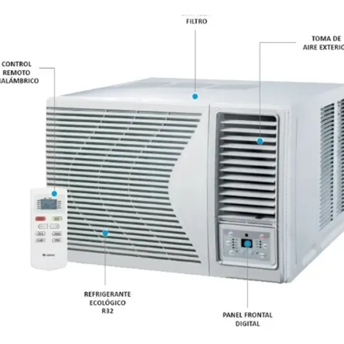 ANWO - Aire Acondicionado Ventana Anwo 12000 BTU GEVR12ECO-R32