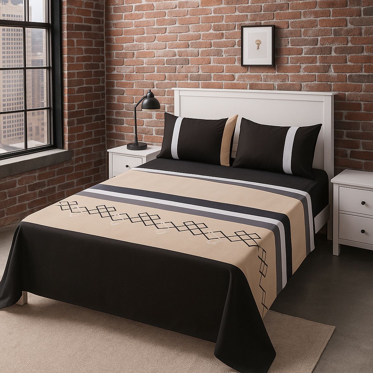 ARMONIA - tipo 768 sábanas 144 hilos 2 plazas clásicas