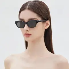 NOVY - Gafas Lentes De Sol Retro Ojo de Gato Rojo