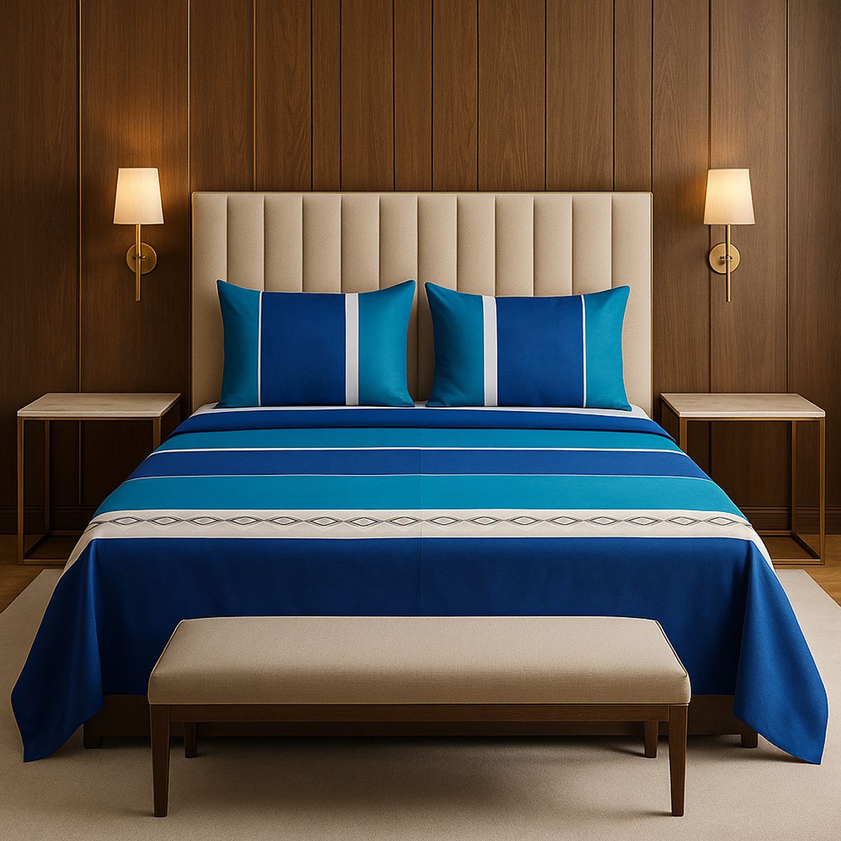 ARMONIA - versión 766 juego de sábanas 2 plazas clásicas 144 hilos