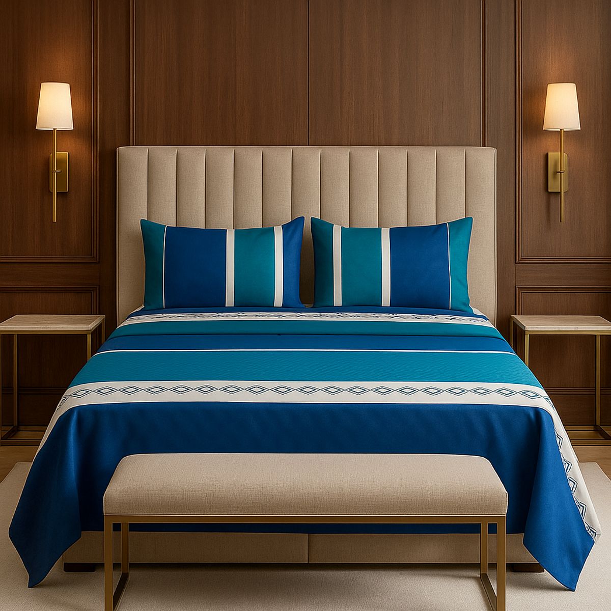 ARMONIA - versión 766 juego de sábanas 2 plazas clásicas 144 hilos