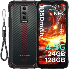 DOOGEE - Blade10 Energy Celular 24GB+128GB Android 15 Smartphone-black