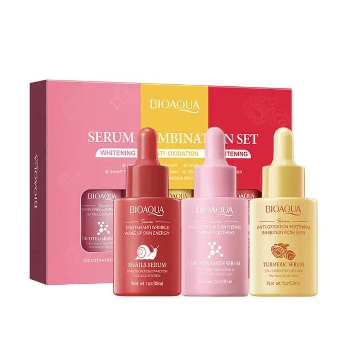 GENERICO - Set Serum  Facial Niacinamida+ Curcuma + Caracol