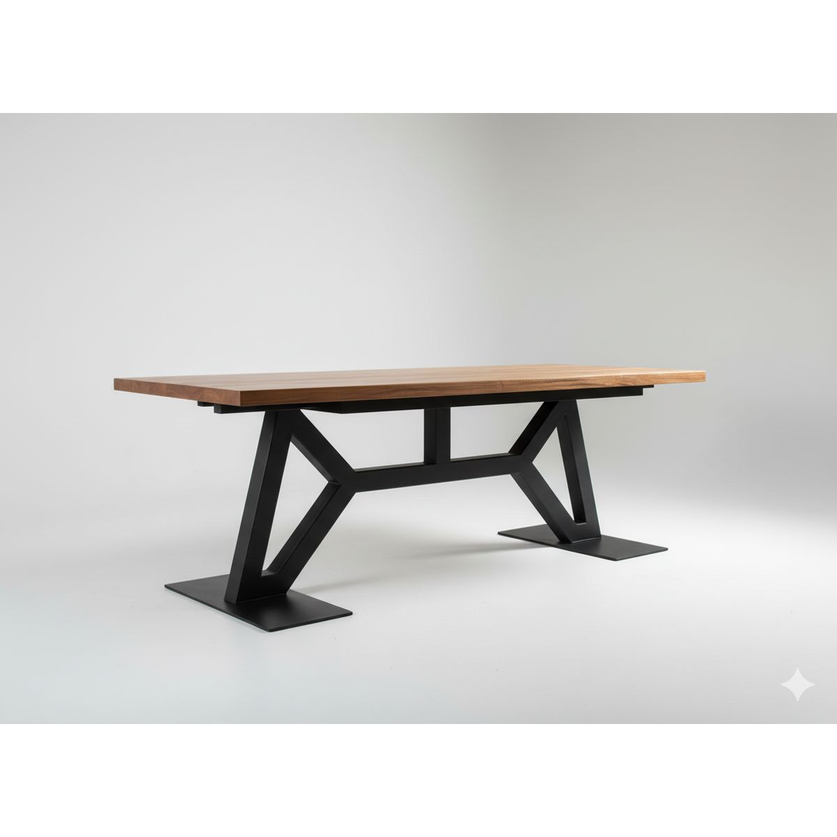 GENERICO - Mesa Comedor Estocolmo - Roble - 180 X 100 Negro