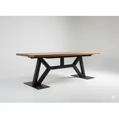 GENERICO - Mesa Comedor Estocolmo - Roble - 180 X 100 Negro