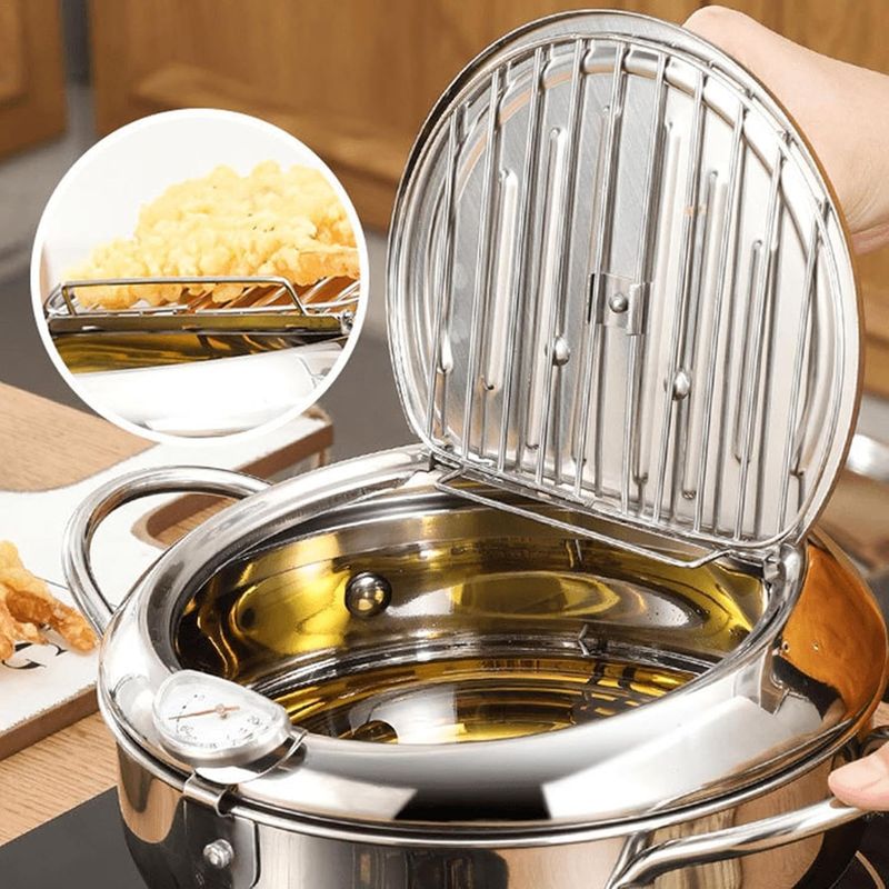 SECRETJOY - Olla Freidora Acero Inoxidable Freir