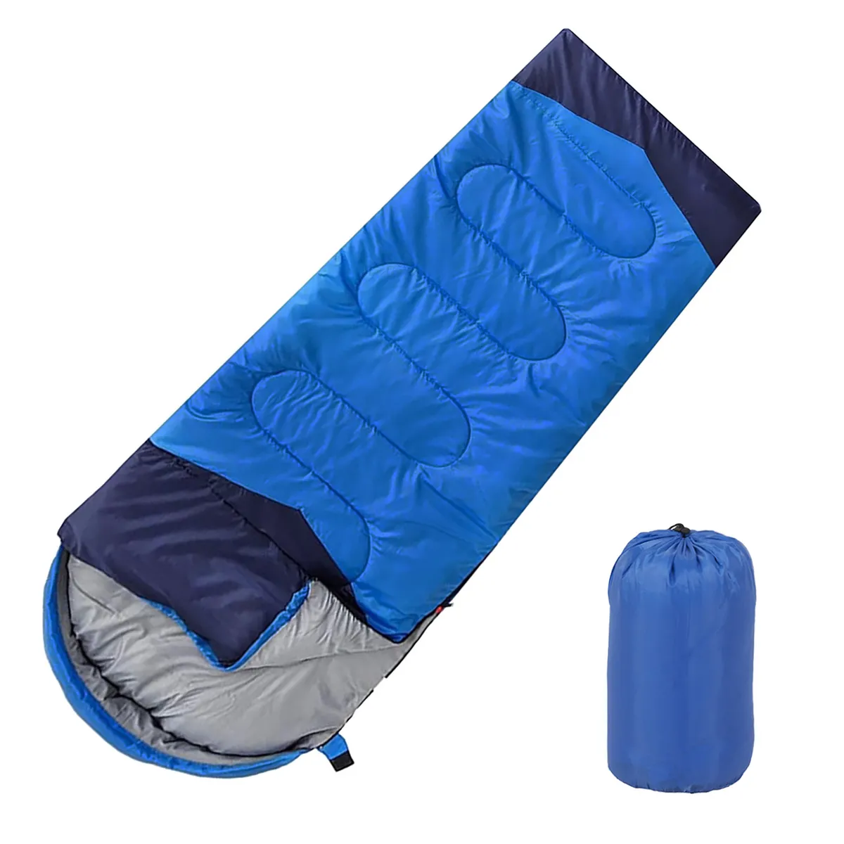 ELEMENT DESIGN - Saco De Dormir Impermeable Con Gorro 15℃-30℃ 1300g Azul