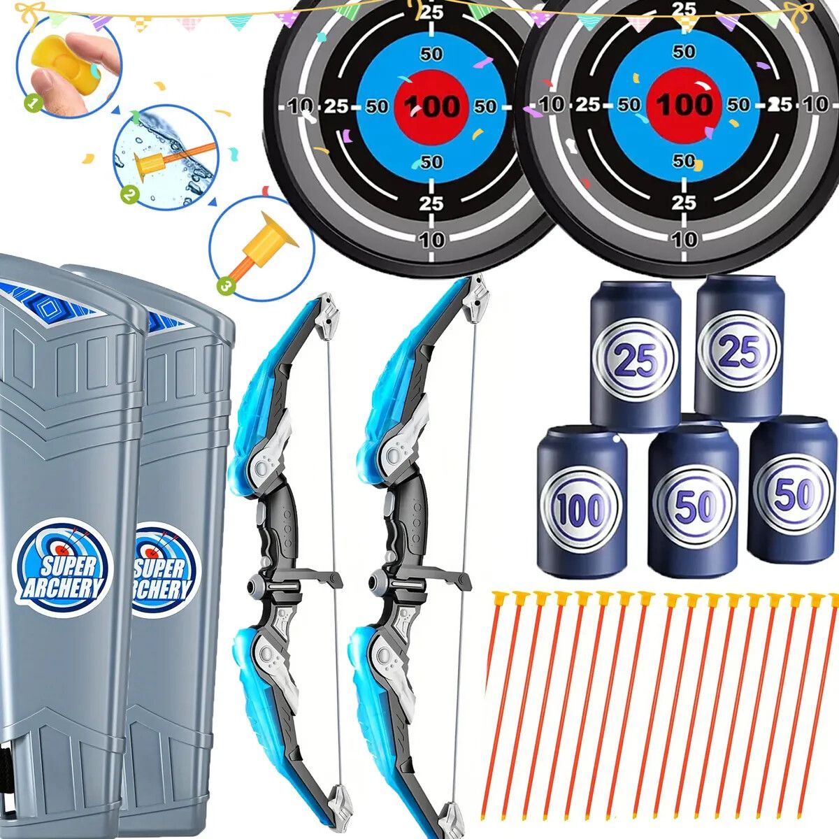 GENERICO - Juego De Arco Y Flecha Para Niños Con Luz LED 2 Juego