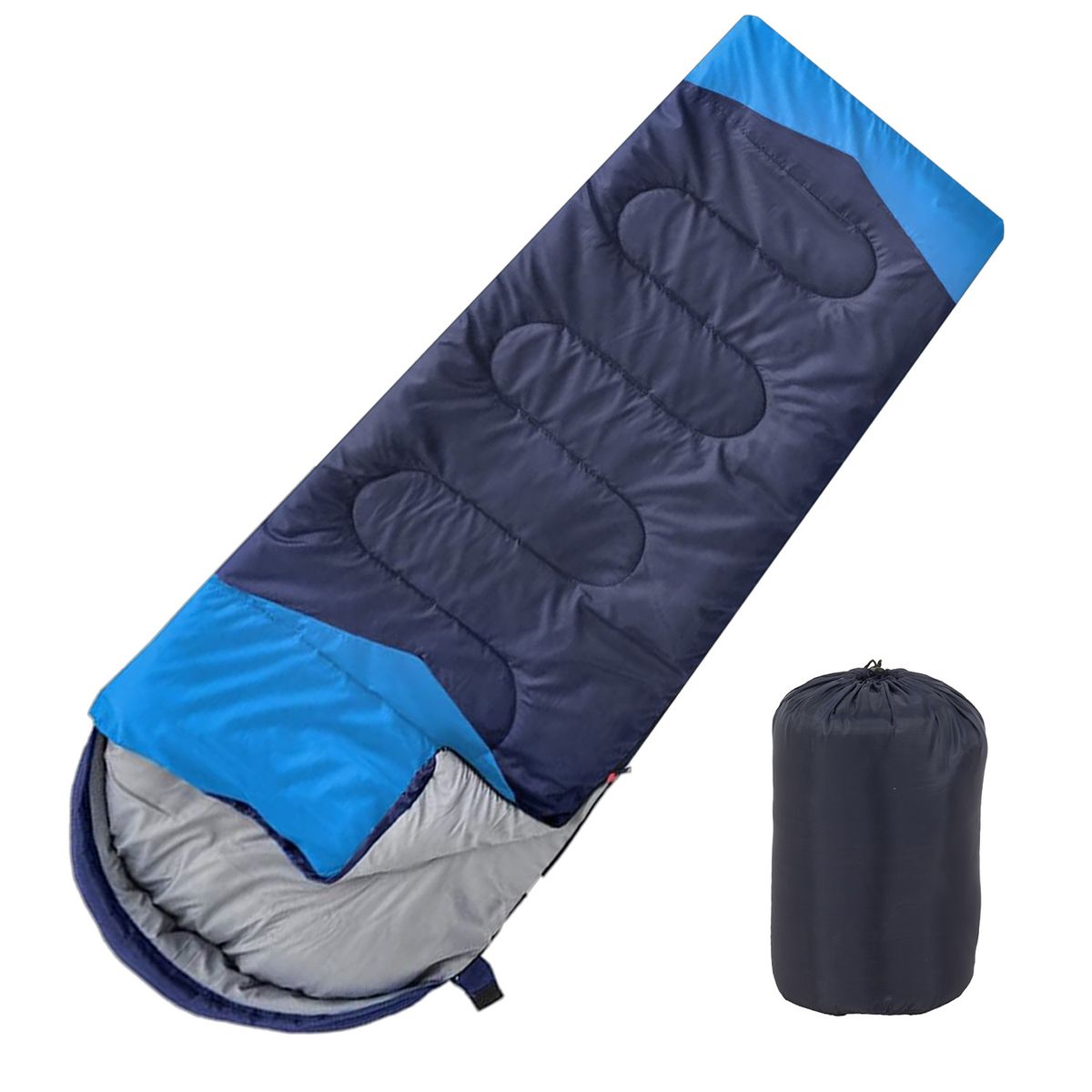 ELEMENT DESIGN - Saco De Dormir 0℃-20℃ Termico 1800g Azul marino Camping Con Gorro