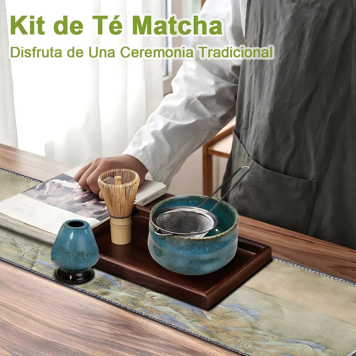 KUANGYE - Juego De Té Matcha Japonés Set De Batidor Tazón Herramientas