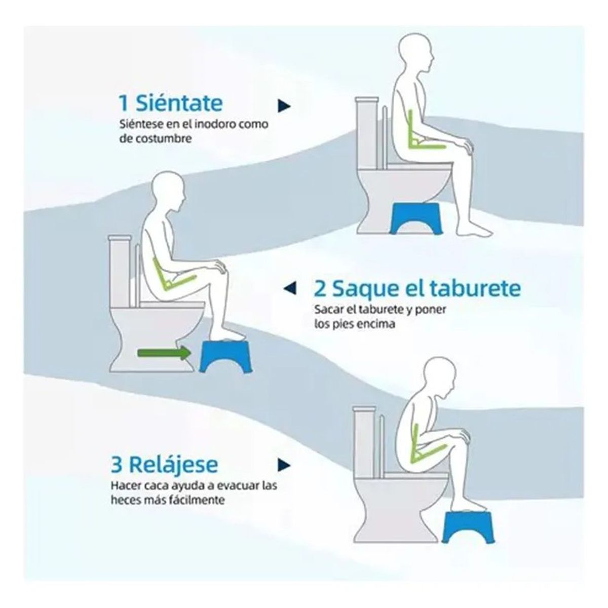 KUANGYE - Reposapiés Elevable Antideslizante Para Baño Y Aseo