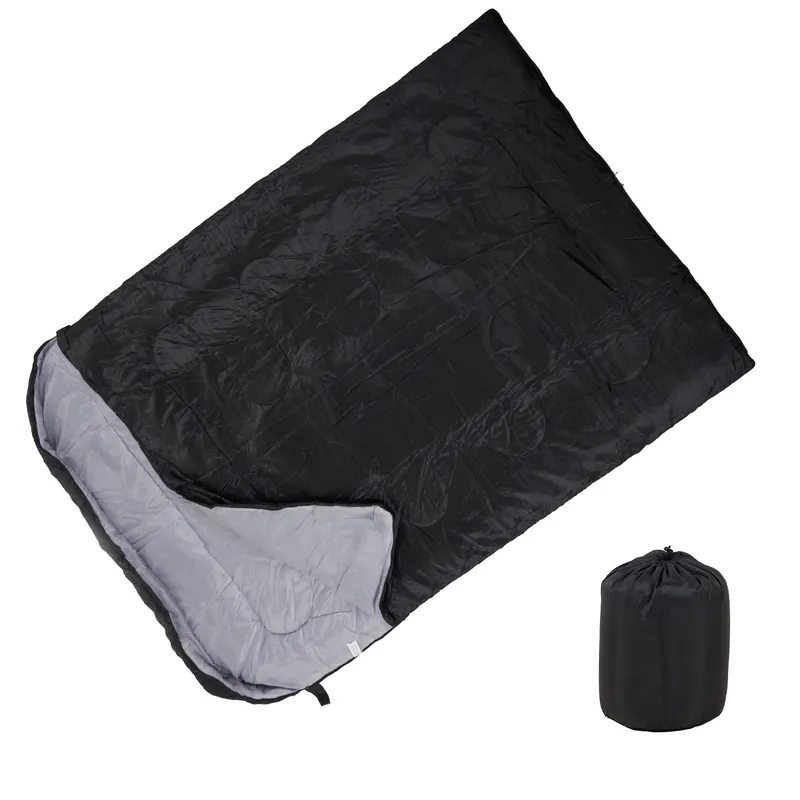 ELEMENT DESIGN - Saco De Dormir Dos Plazas Doble 10℃-20℃ 2600g Recto negro Con Gorro