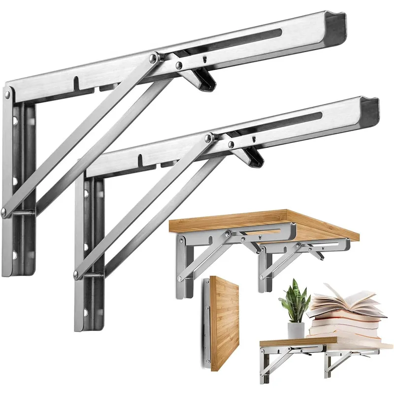 EINICIO - 2pcs Soporte Plegable De Acero Inoxidable Carga Máxima De 150kg