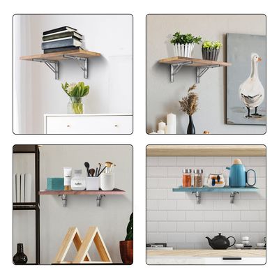 Imagen 2 del producto 2pcs Soporte Plegable De Acero Inoxidable Carga Máxima De 150kg