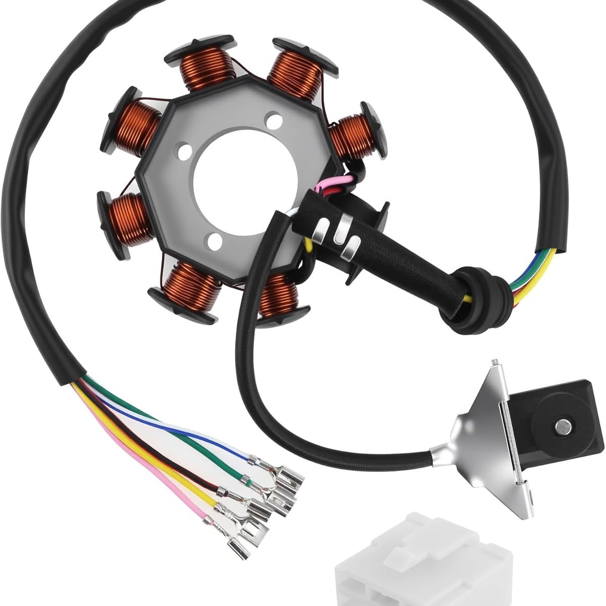 KUANGYE - Bobina Estator Motocicleta 8 Bobinas Para Cg 125-150-250