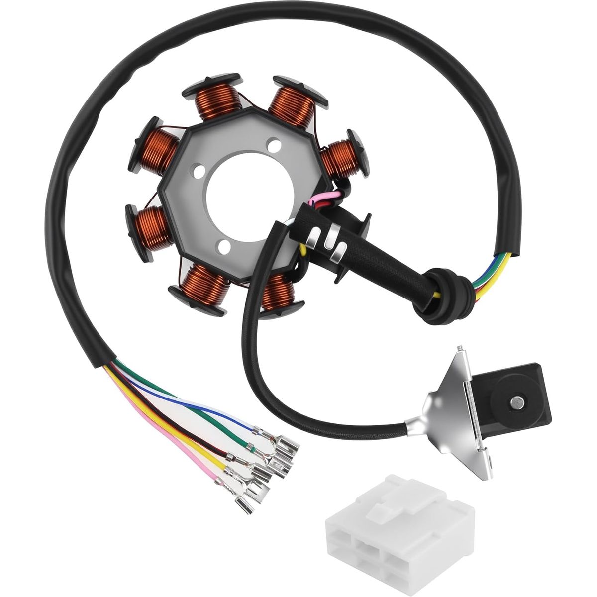 KUANGYE - Bobina Estator Motocicleta 8 Bobinas Para Cg 125-150-250