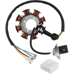 KUANGYE - Bobina Estator Motocicleta 8 Bobinas Para Cg 125-150-250